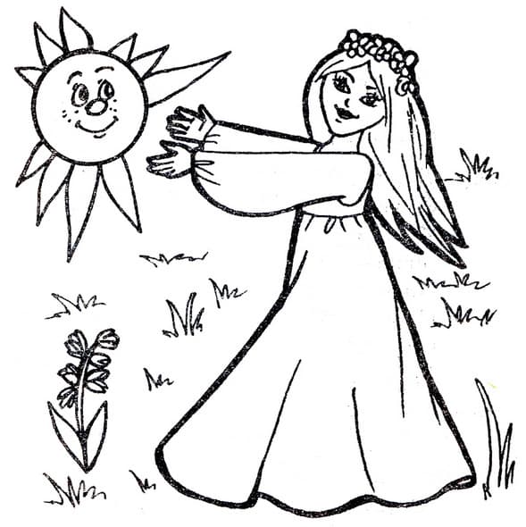 Девочка и солнце