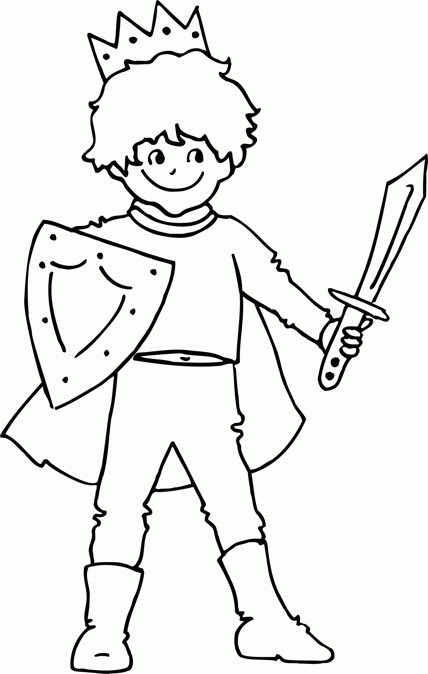 Маленький принц с мечом и щитом