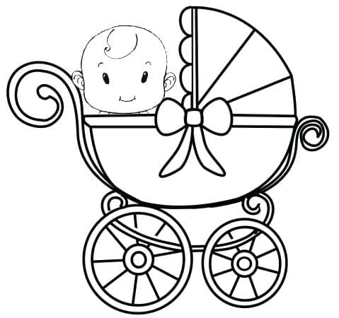 Маленький мальчик в коляске