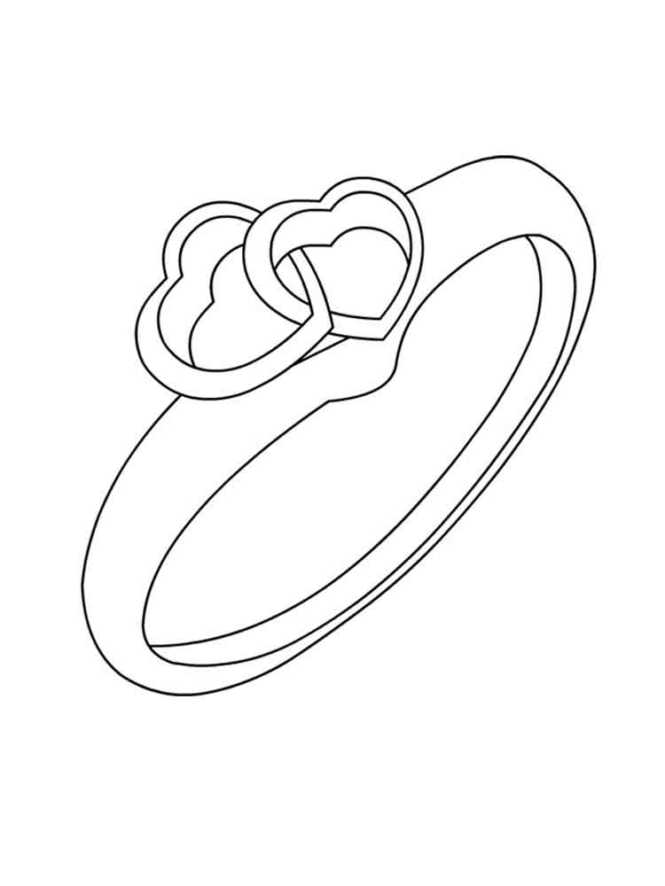 Кольцо с двумя сердечками