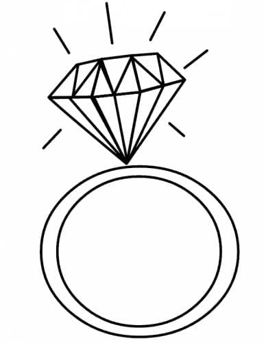 Кольцо с огромным алмазом