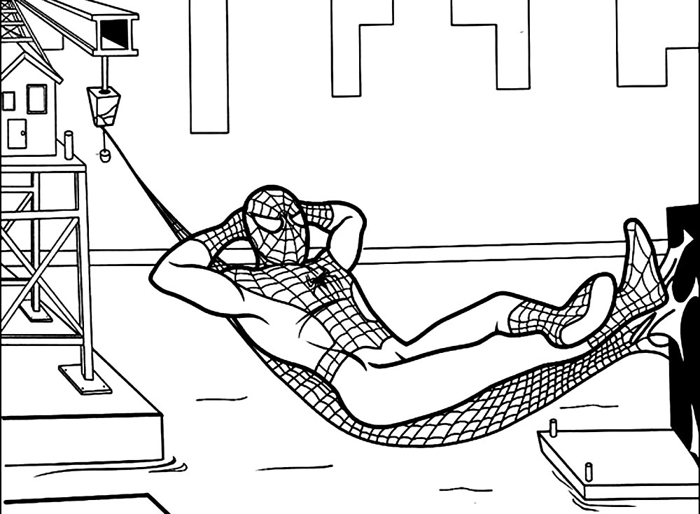 Человек паук на отдыхе