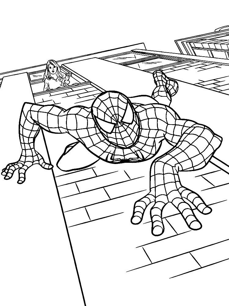 Человек паук на здании