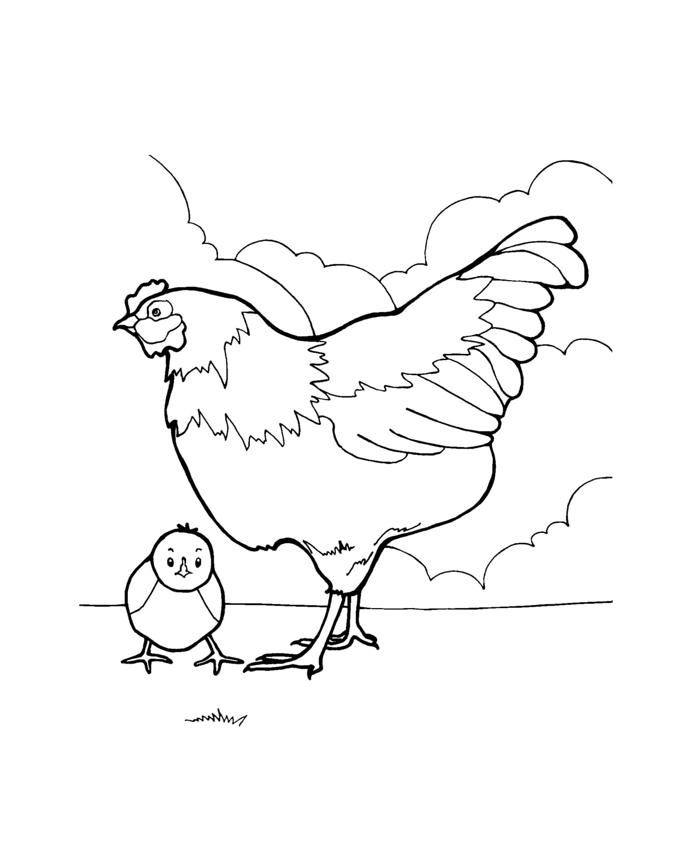 Курица и цыпленок