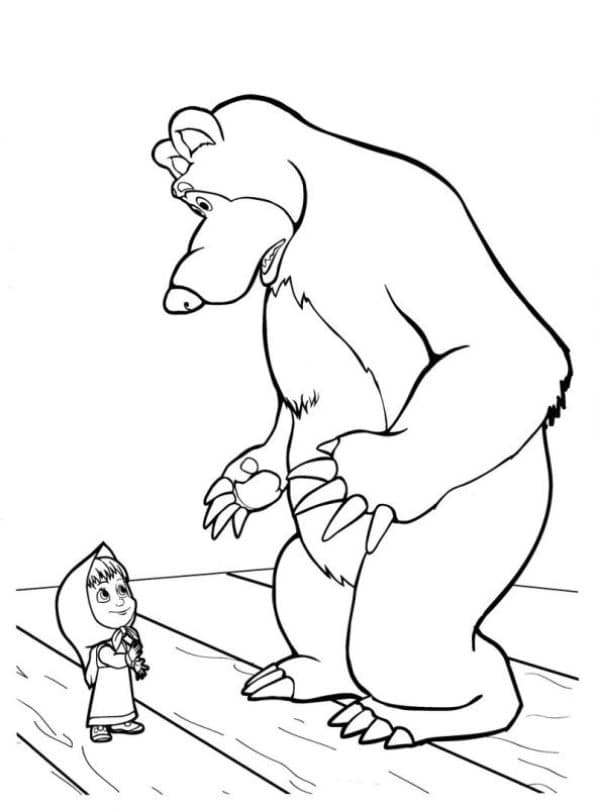 Медведь и Маша общаются
