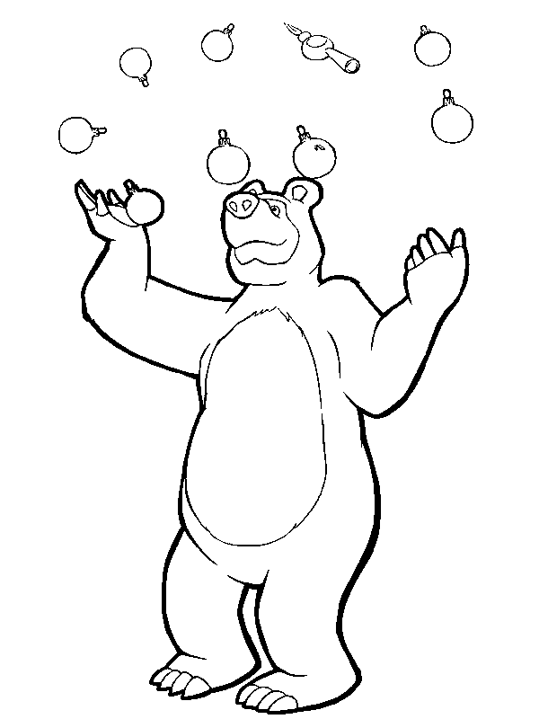 Медведь жонглирует