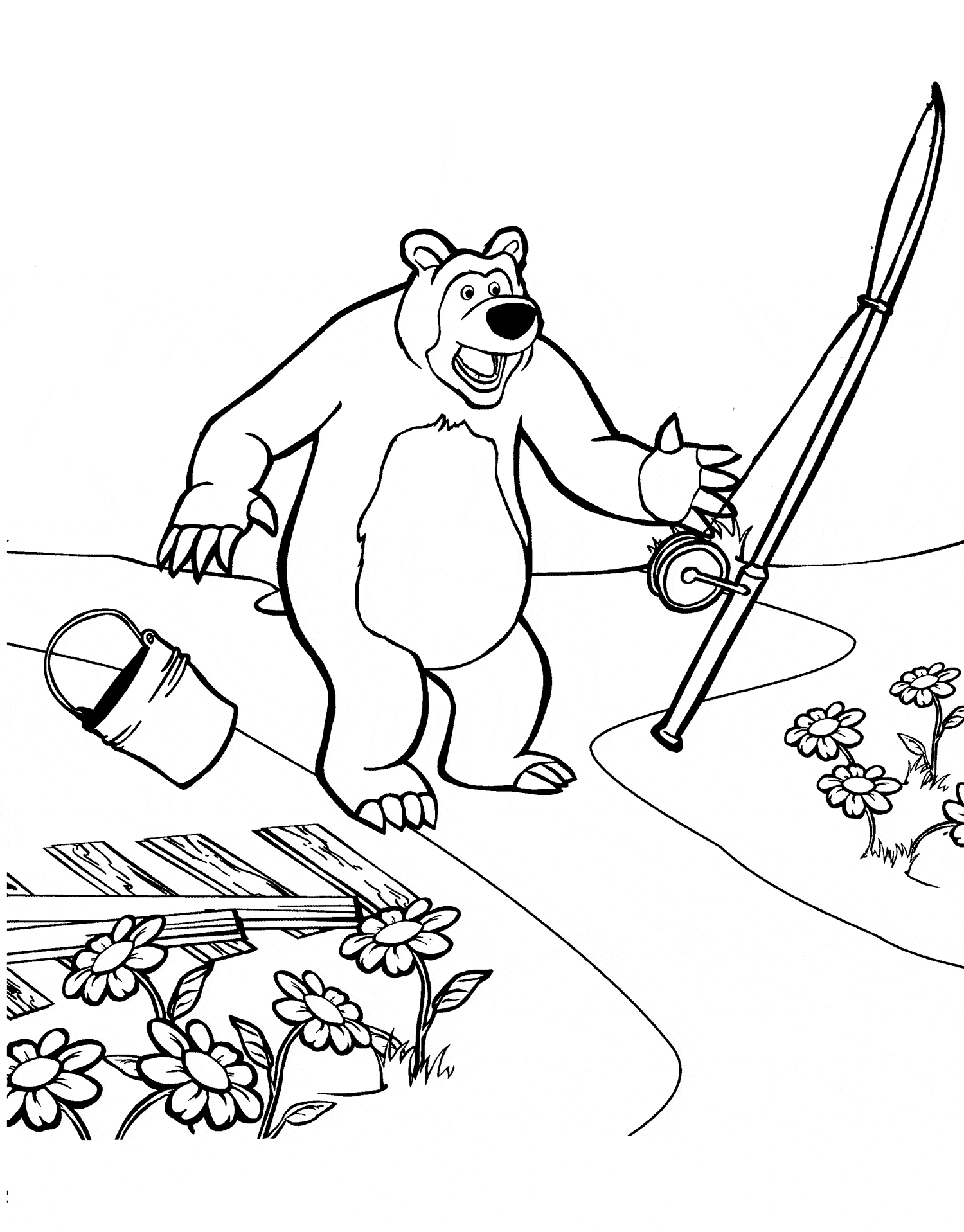 Медведь с удочкой