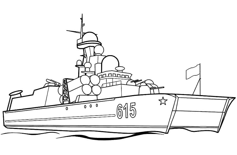 Ёольшой боевой советский корабль 615