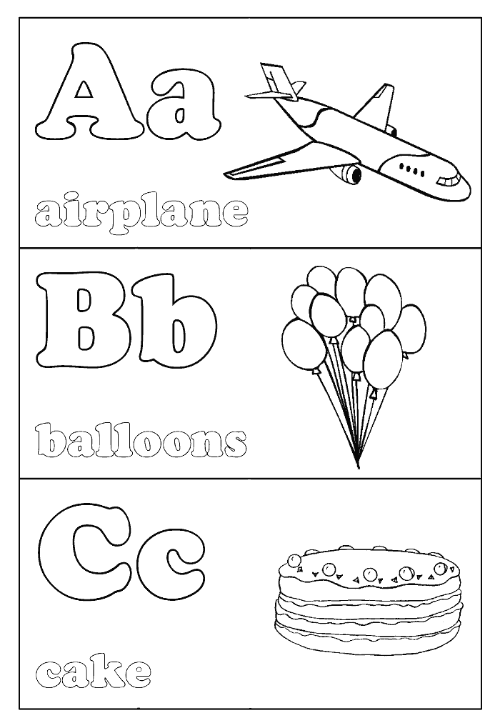 A B и С английские буквы