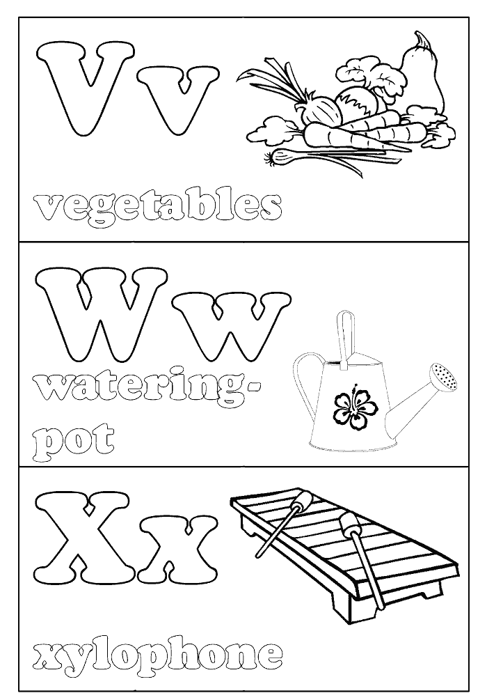 V W и X