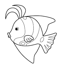 Раскраска для детей рыбка