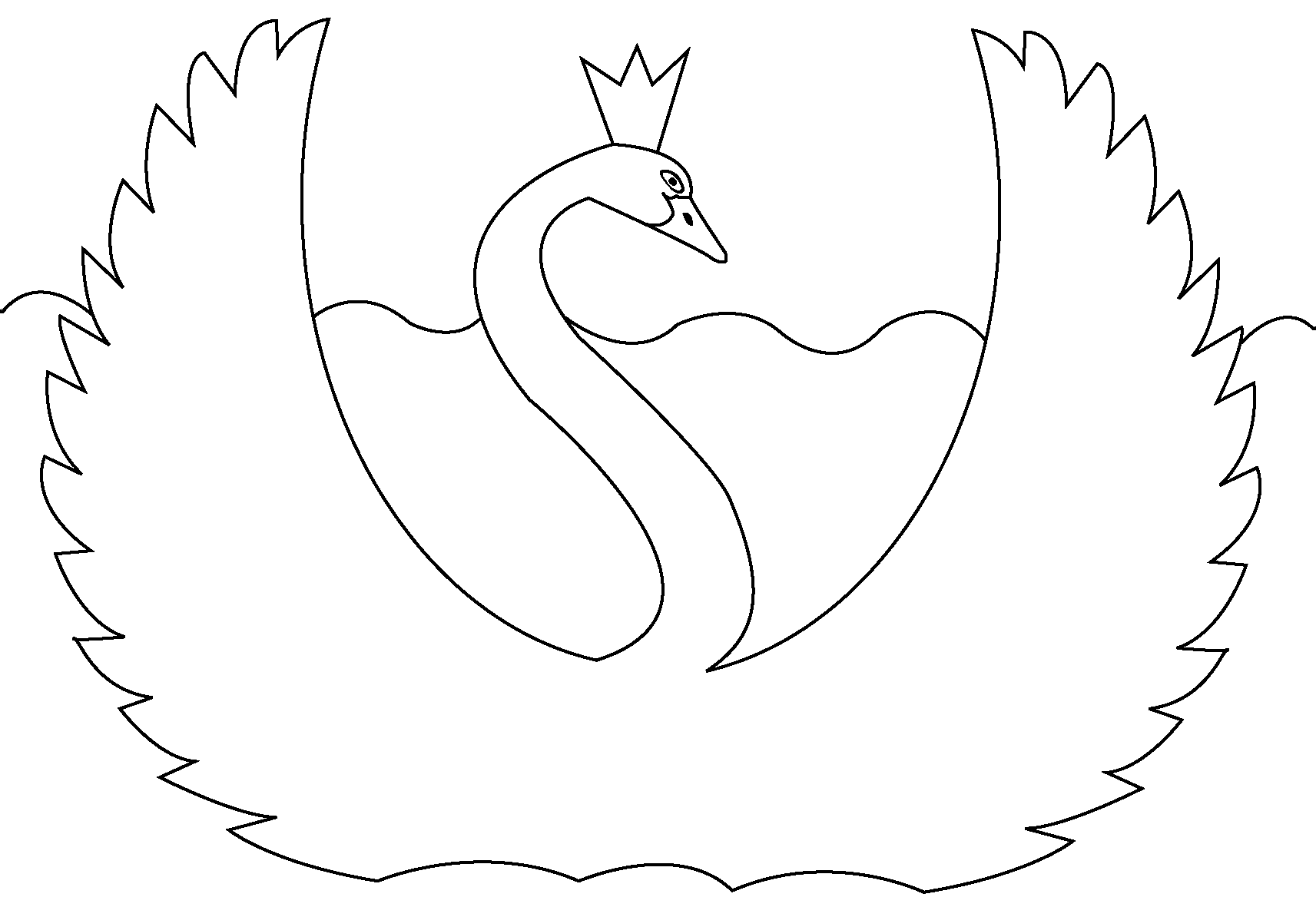 Лебедь с короной