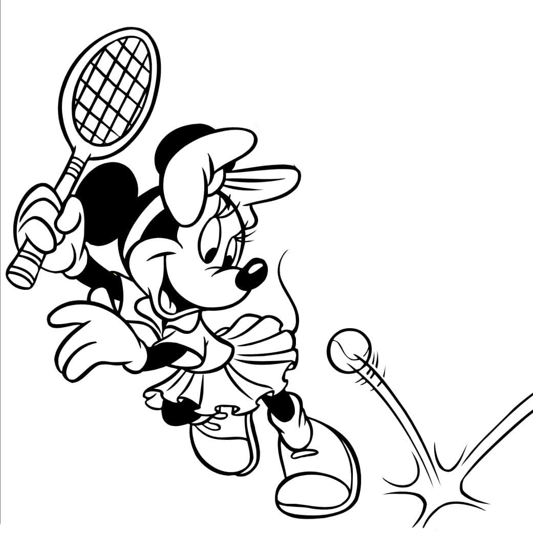 Минни Маус играет в большой теннис