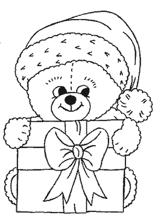 Маленький медвежонок с подарками