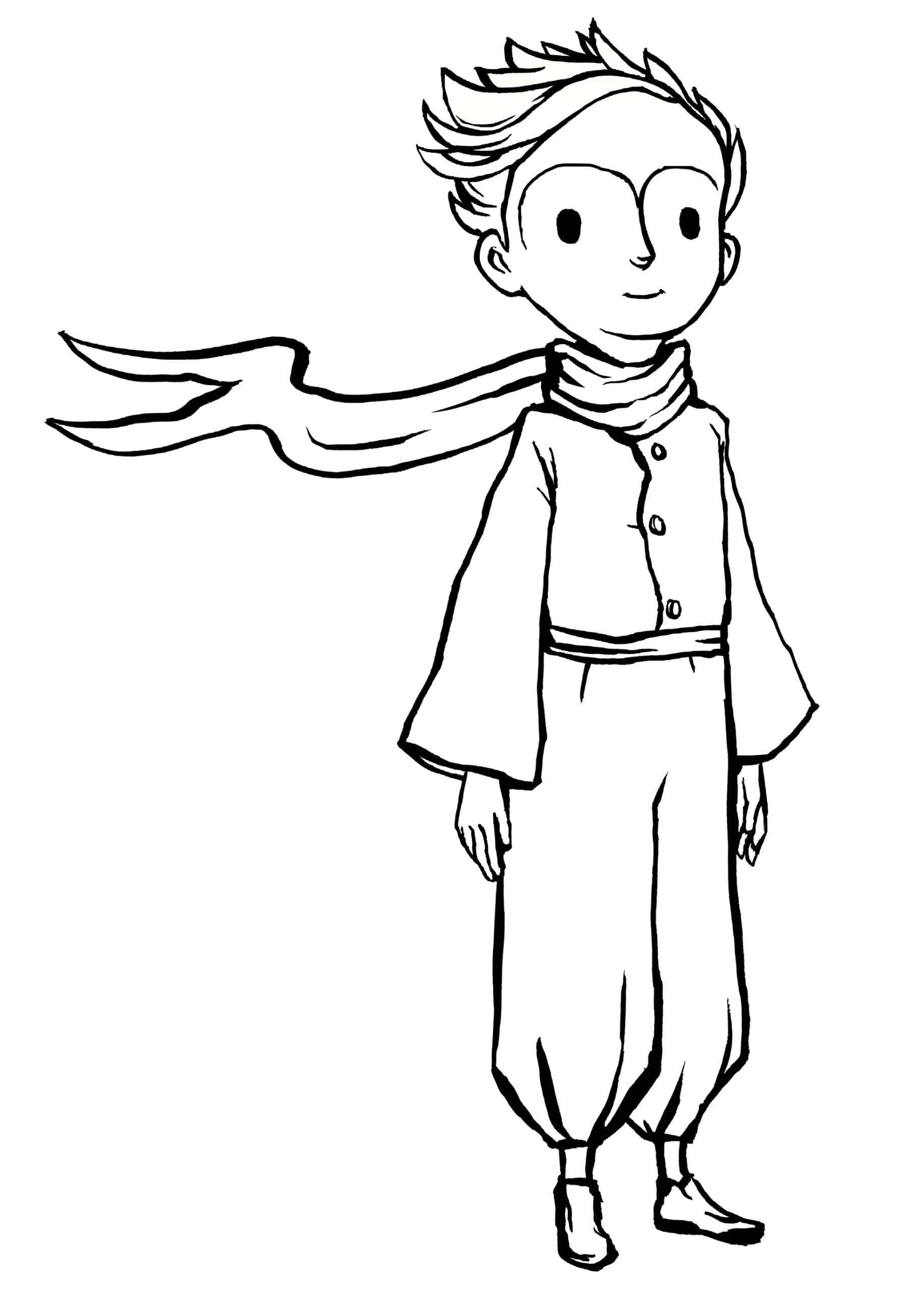 Маленький принц с шарфом