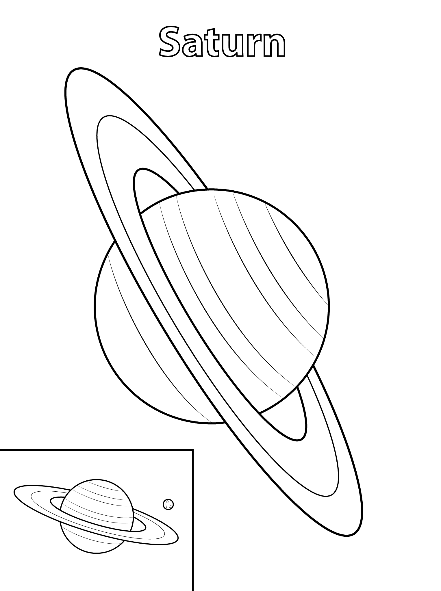 Сатурн раскраска детская