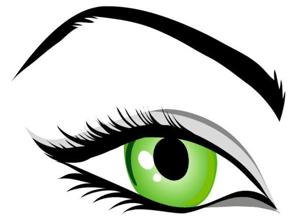 Зеленый глаз трафарет