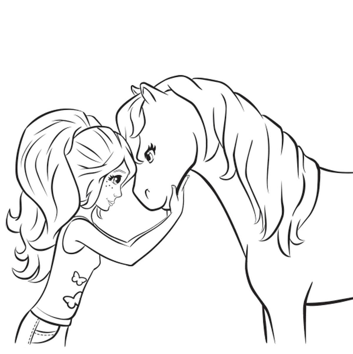Раскраска Лего Френдс лошадь