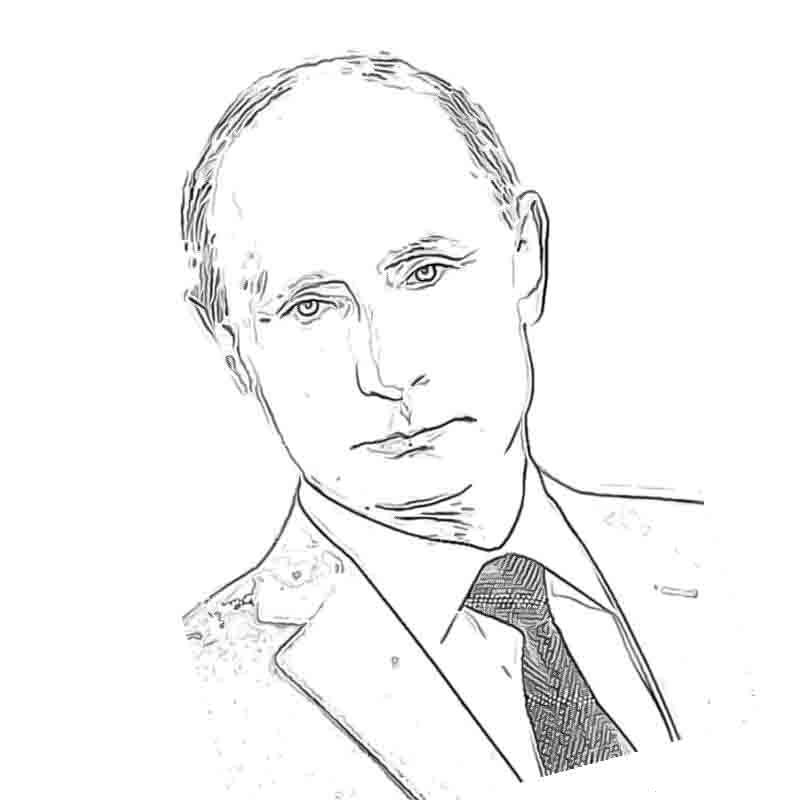 Раскраски с Путиным Владимиром распечатать в формате А4