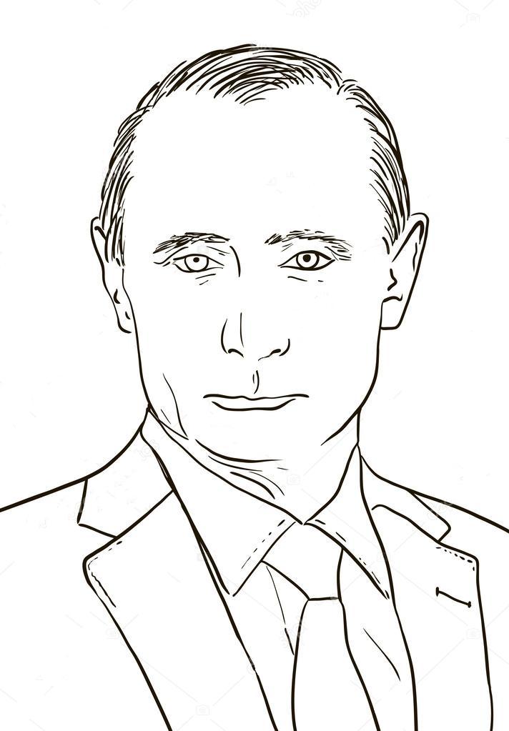 Раскраски с Путиным Владимиром распечатать