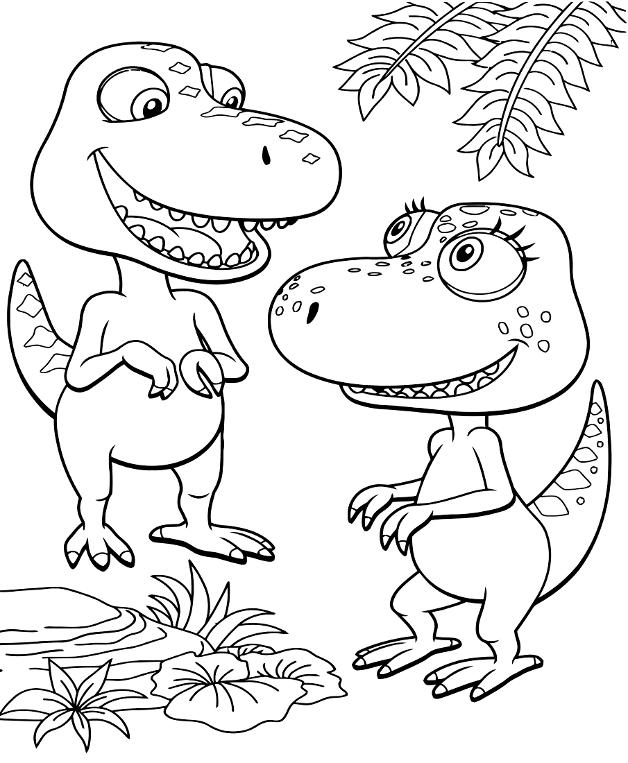 Динозавры раскраска