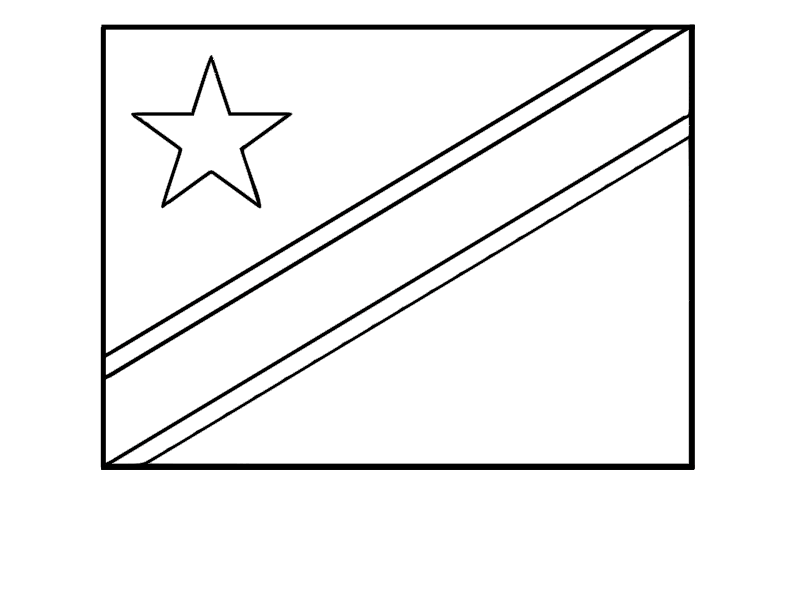 Флаг две полосы и большая звезда