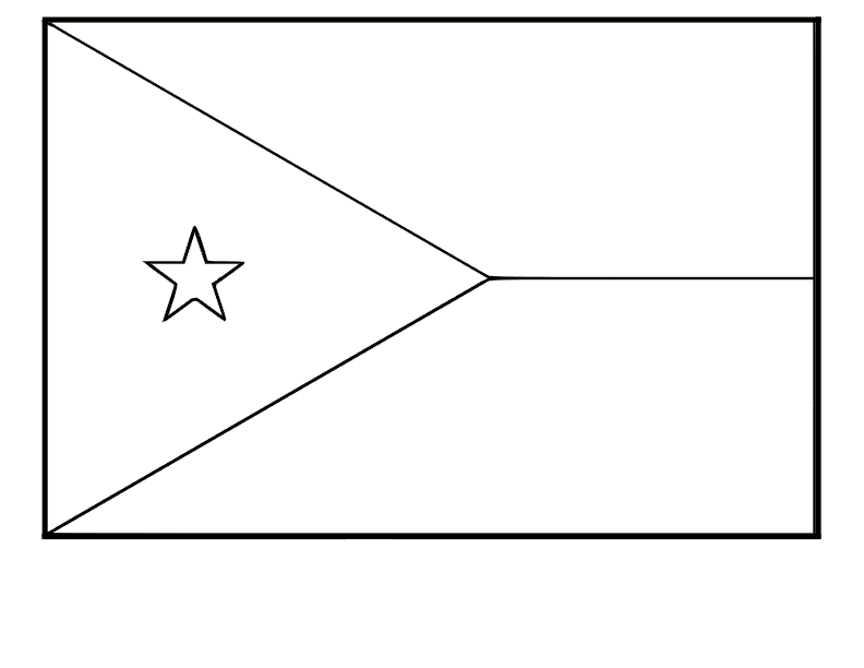 Флаг с треугольником и звездой
