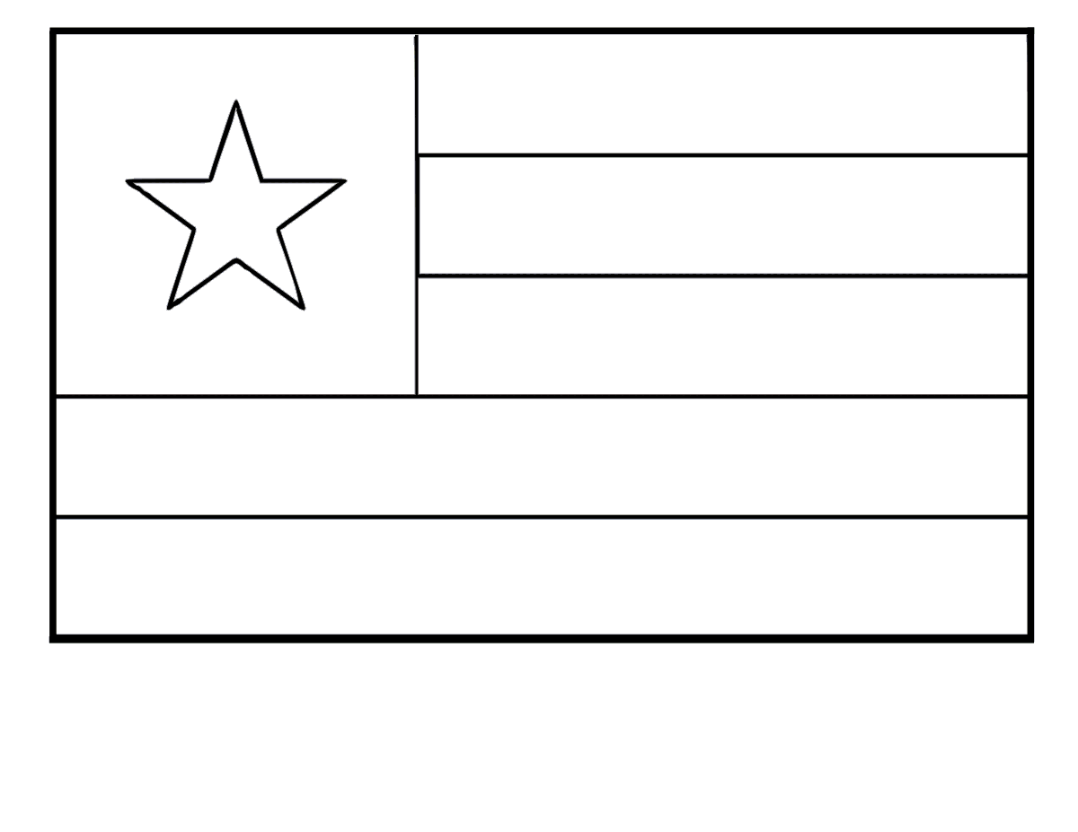 Флаг звезда и горизонтальные полосы