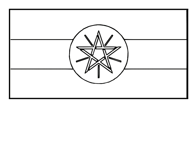 Флаг звездочка в кружке