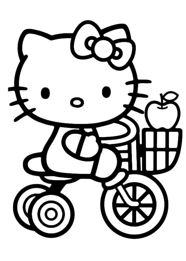 Хелло Китти на велосипеде