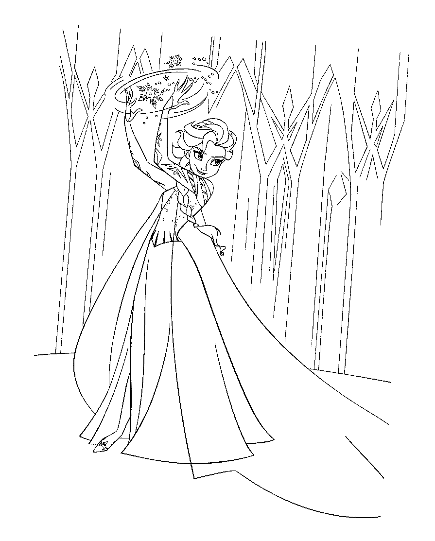Эльза в роскошном платье