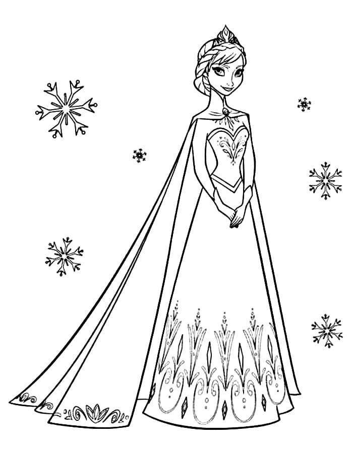 Принцесса Эльза и снежинки
