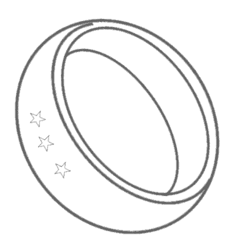 Кольцо с звездочками