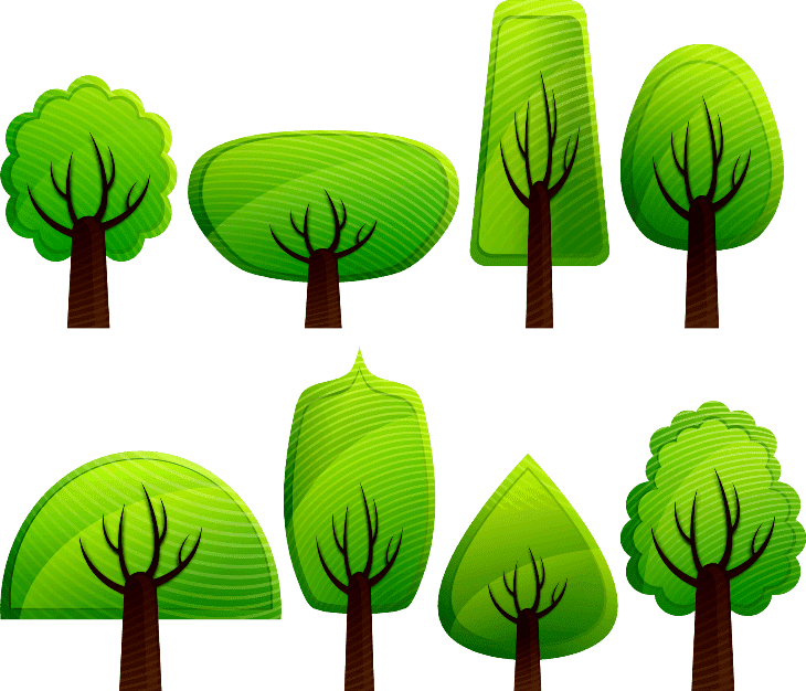 Зеленые деревья