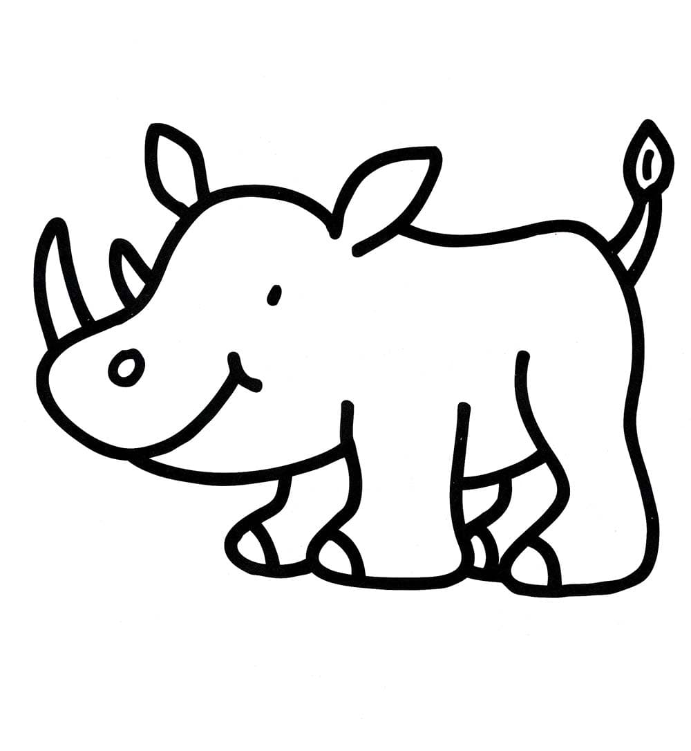 Рисунок носорог
