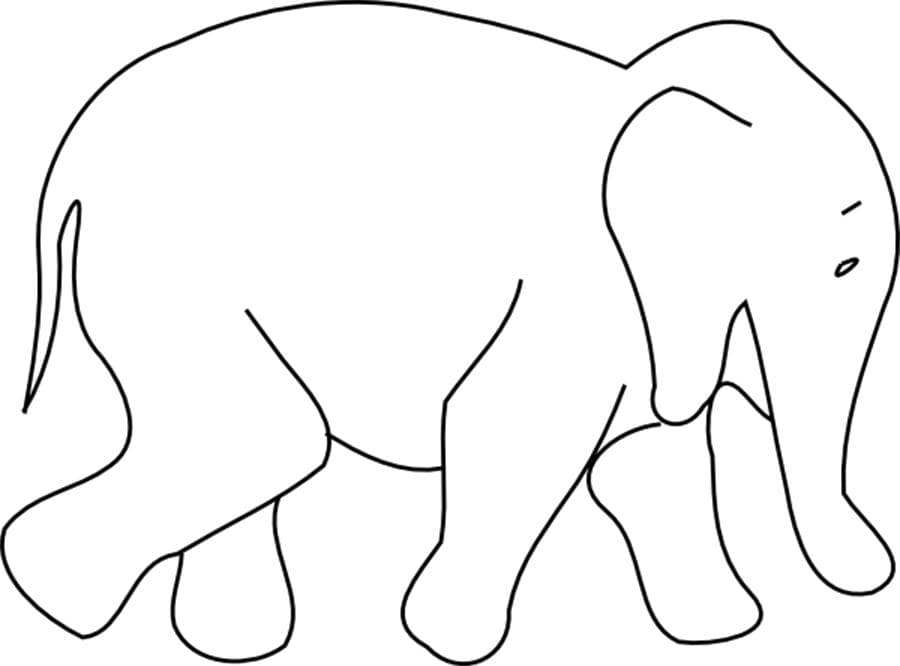 Трафарет слон