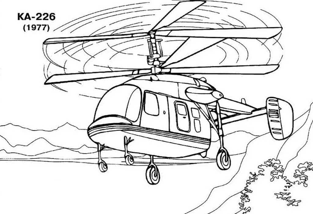 Вертолет КА-226 раскраска
