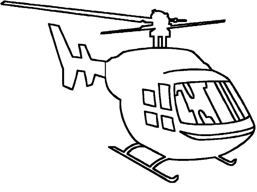 Вертолет раскраска детская