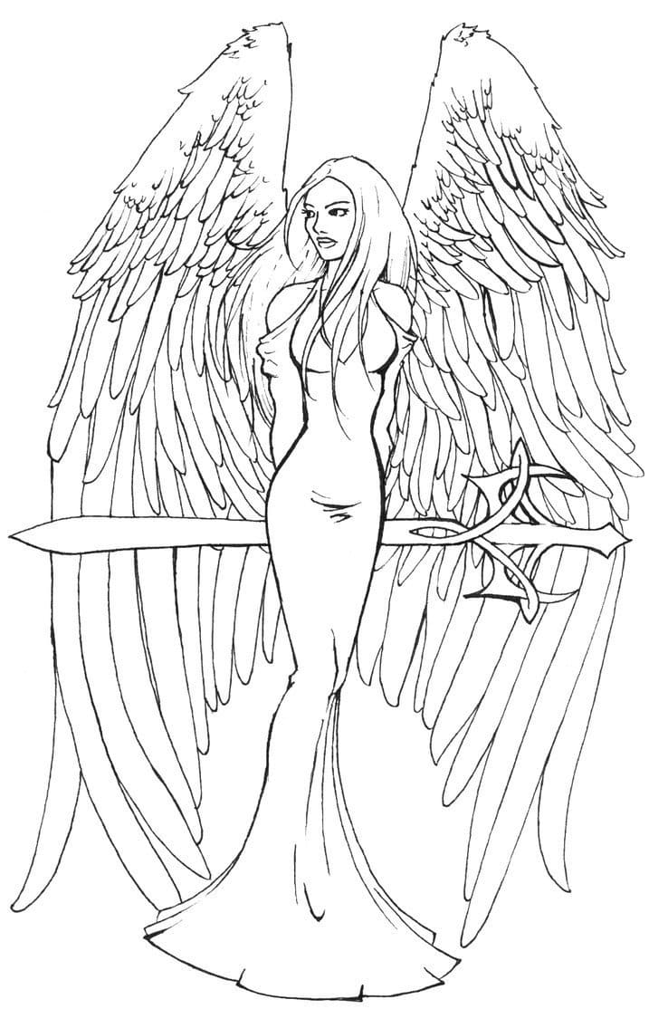 Ангел раскраска_5041