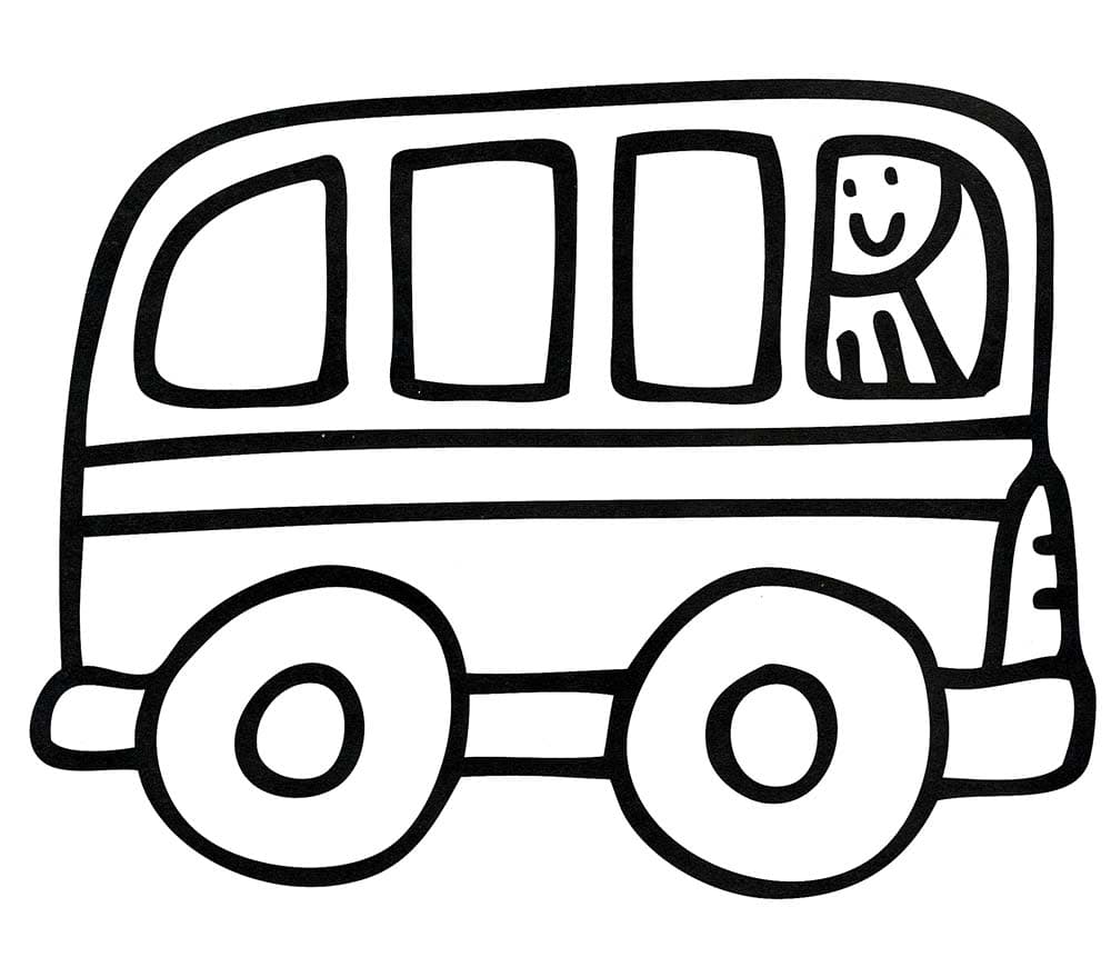 Раскраска для мальчиков 3 лет автобус