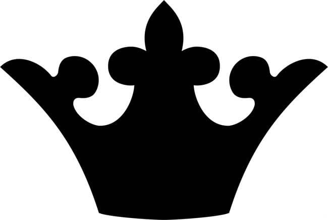Корона черная для вырезания