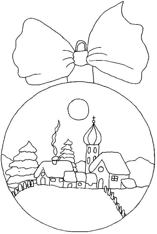 Новогодний шар с домами