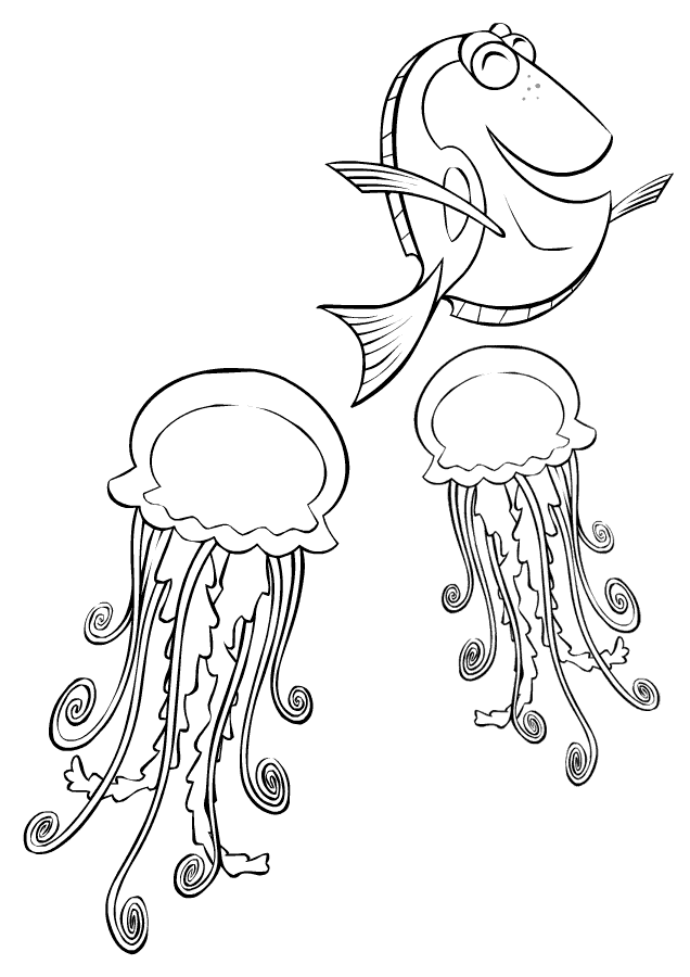 Две медузы и рыбка