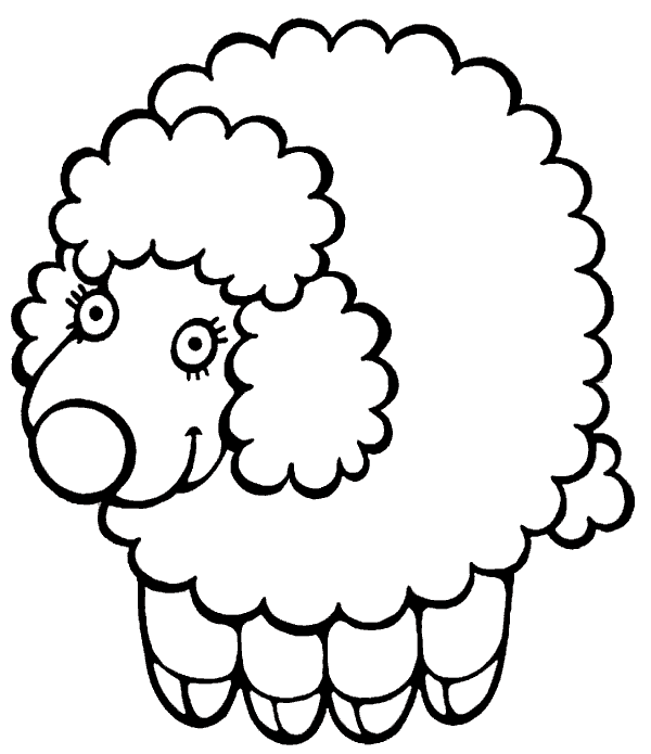 Овца раскраска для мальчиков 2 лет