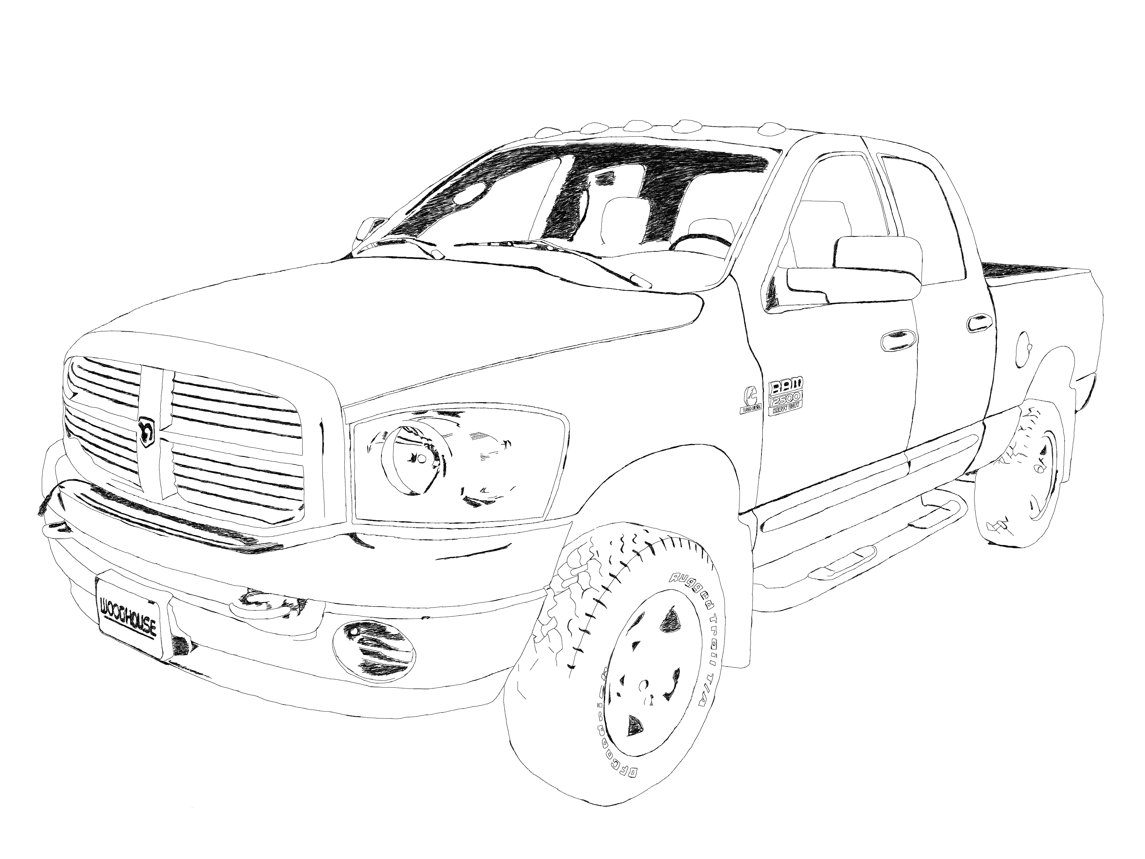 Dodge Ram 3500 чертеж