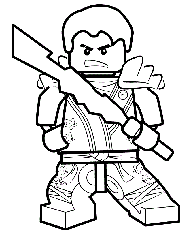 Лего воин с мечом раскраска
