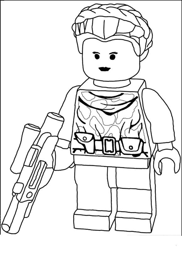 Лего воин с огнем раскраска