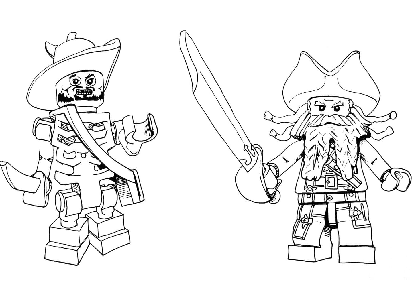 Раскраска Lego пираты