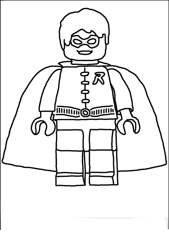 Супергерой Лего раскраска