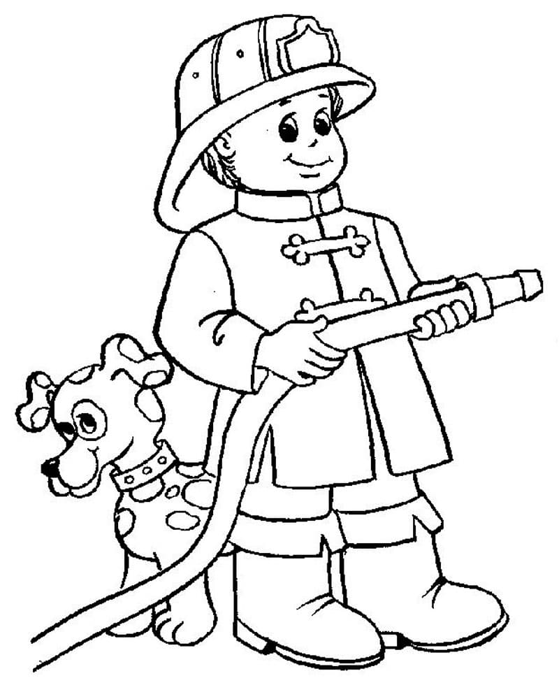 Пожарник и собачка